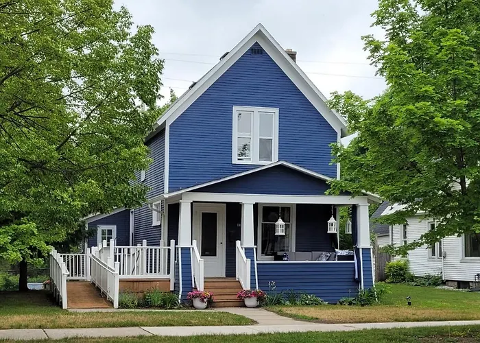 The Blue House On Front Downtown Traverse City